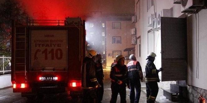 Samsun Halk Sağlığı Müdürlüğü'nde yangın çıktı