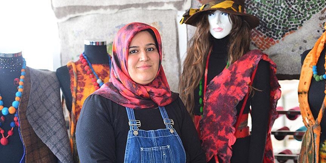 Harranlı kadın girişimcinin keçe ürünleri yurt dışından ilgi görüyor