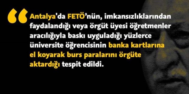 'Burs paralarını' öğrenciler üzerinden örgüte aktarmışlar