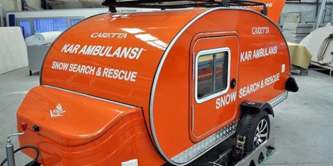 Karavandan kar ambulansı üretildi