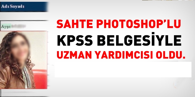 Photoshop'lu belgeyle 'uzman yardmcs' oldu