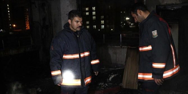 Öğretmenin evinde yangın çıktı, canını zor kurtardı