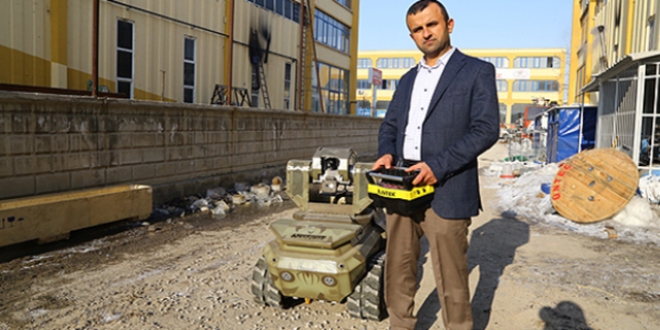 Mini tank 'ANKEBOT' kışla yolu gözlüyor