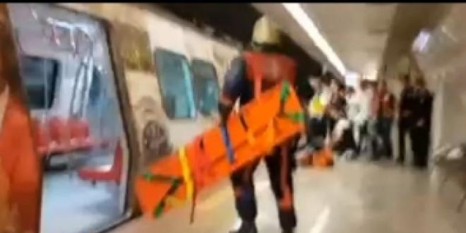 Tekerlekli sandalyesiyle metro'nun önüne atladı iddiası