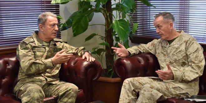 Akar-Dunford görüşmesinde terörle mücadelede görüş birliği