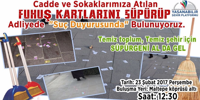 Sokaklardaki uygunsuz kartlar için suç duyurusu