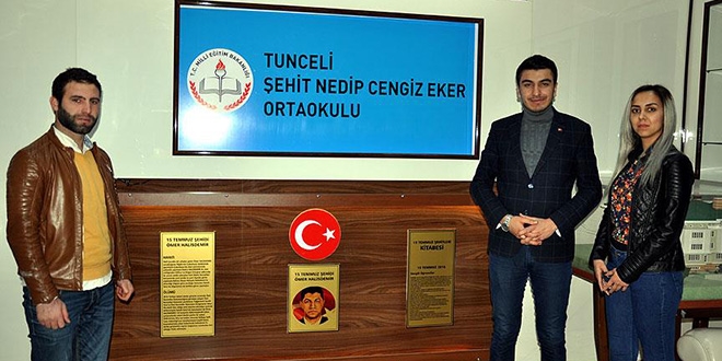 Kapatılan FETÖ okuluna 'Şehit Ömer Halisdemir' köşesi