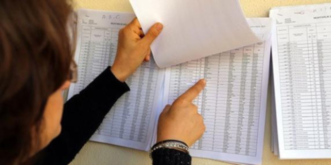 Seçmen listeleri bugün askıdan iniyor