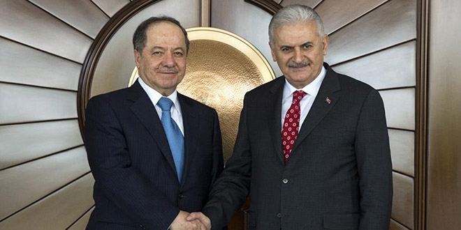 Yıldırım-Barzani görüşmesinde terörle mücadelede kararlılık vurgusu