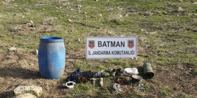 Batman'da PKK'ya ait silah ve mhimmat ele geirildi