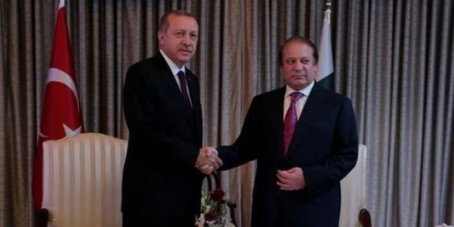 Erdoğan, Pakistan Başbakanı Şerif'i kabul etti