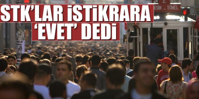 STK'lar referandum'a evet dedi