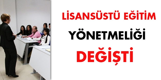 Lisansüstü eğitim yönetmeliği değişti