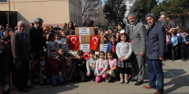 Öğrencilerden mehmetçiğe anlamlı destek