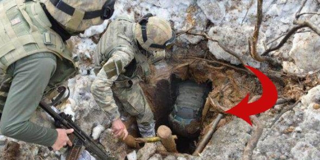 PKK'nın 4 odalı mağrasına baskın
