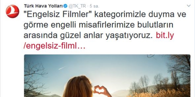 THY'den görme ve işitme engelliler için engelsiz filmler