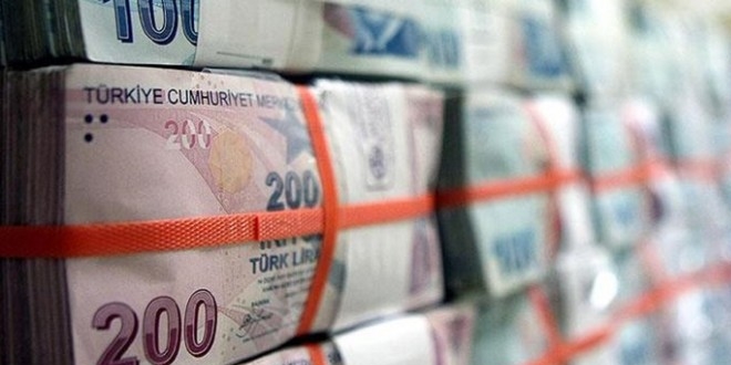 Hazine 843,7 milyon lira borçlandı