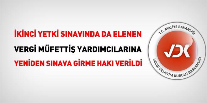 Elenen vergi müfettiş yardımcılarına 2. hak verildi