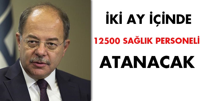 İki ay içinde 12 bin 500 sağlık personeli atanacak