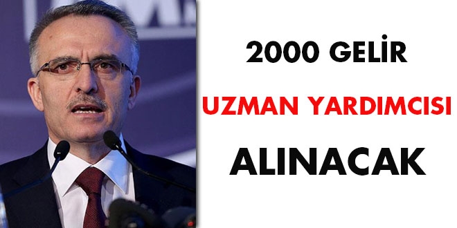2000 Gelir Uzman Yardımcısı alınacak
