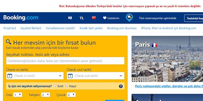 TÜROB'dan Booking.com açıklaması