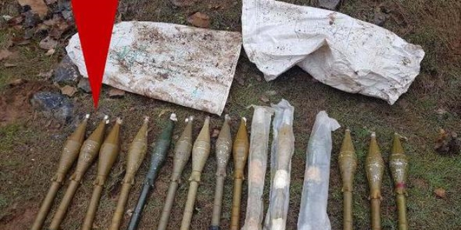 Şırnak'ta 15 RPG-7 anti-tank mühimmatı ele geçirildi