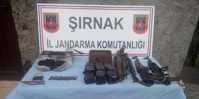 Şırnak'ta PKK'ya ait çok sayıda mühimmat ele geçirildi