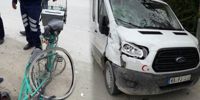 Kamyonetin çarptığı bisikletli öldü