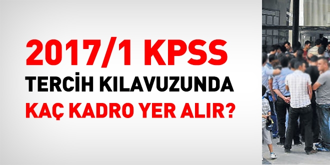 2017/1 KPSS tercih kılavuzunda kaç kadro yer alacak?