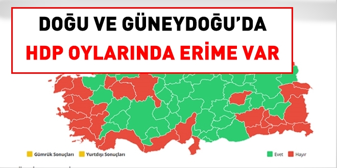 Dou ve Gneydou'da, HDP oylarnda erime var