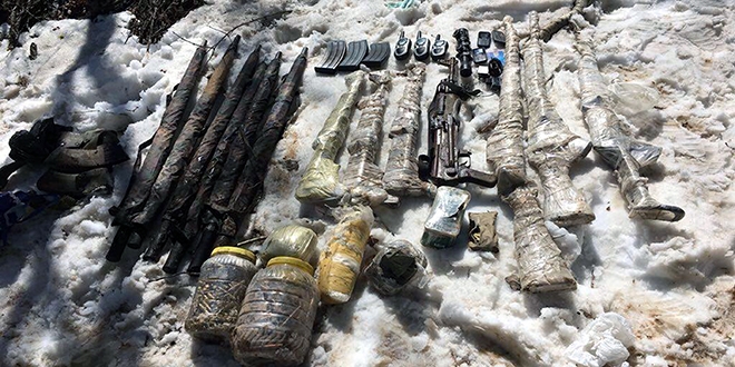 Tunceli'de PKK'ya ait çok sayıda mühimmat ele geçirildi
