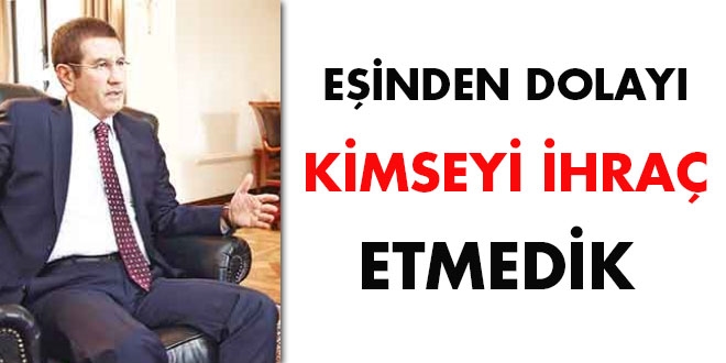 Canikli: Eşinden dolayı kimseyi ihraç etmedik