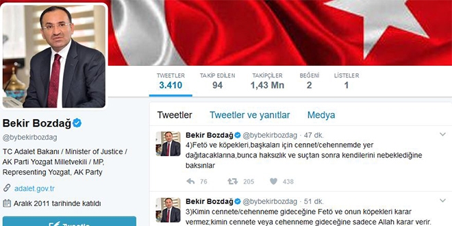 Bakan Bozdağ'dan FETÖ'cü Uslu'ya: Tasmalı köpek