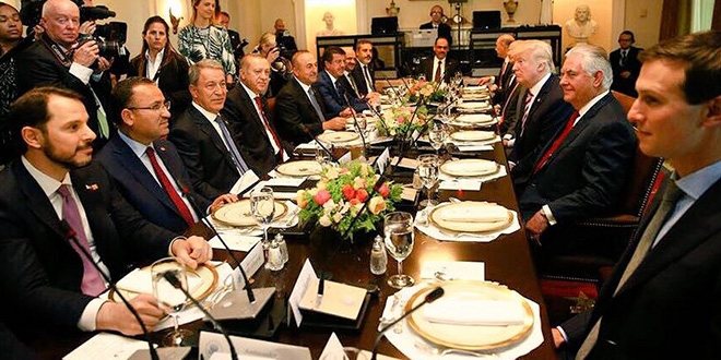 Erdoğan, Trump tarafından verilen öğle yemeğine katıldı