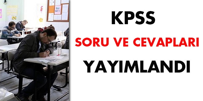 KPSS soru ve cevaplar yaymland