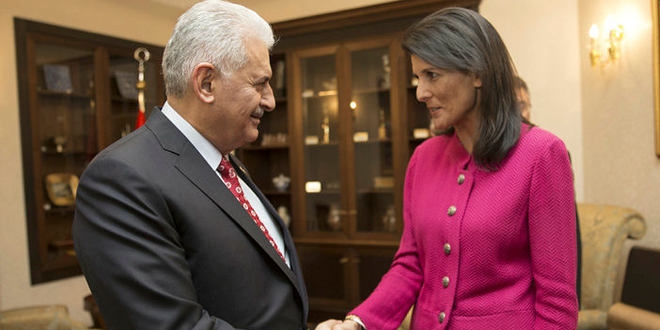 Başbakan Yıldırım'ın Haley'i kabulü