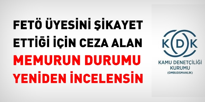 Ombudsmandan, FETÖ'nün mağdur ettiği başhekim yardımcısı için önemli karar