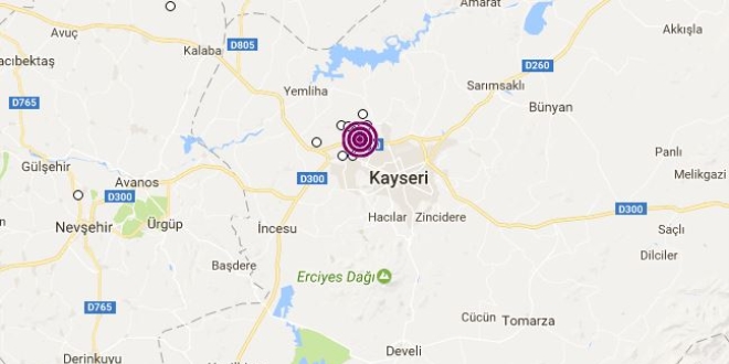 Kayseri'de 3.4 byklnde deprem