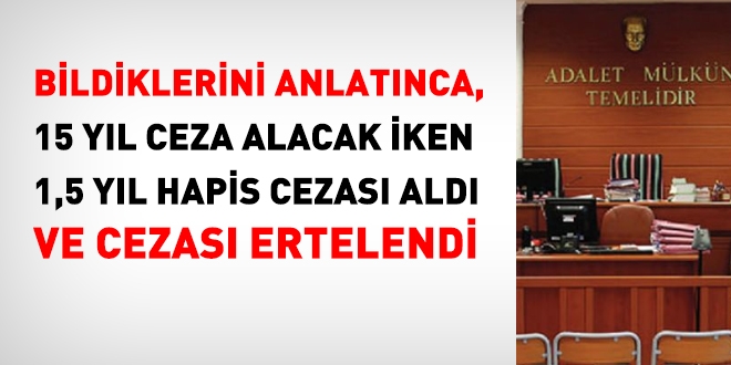 Mahkemede, anlattıklarıyla etkin pişmanlıktan faydalandı, tahliye edildi