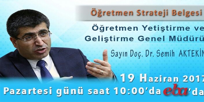 MEB, öğretmen strateji belgesini anlatacak