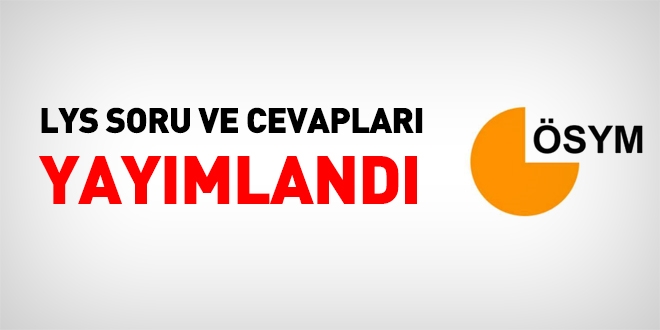 LYS soru ve cevaplar yaymland