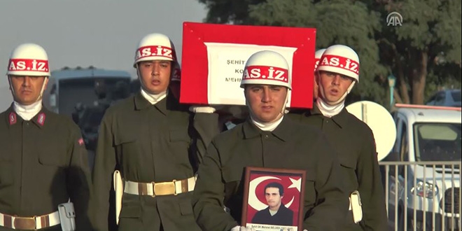 PKK'lıların şehit ettiği korucu için tören düzenlendi