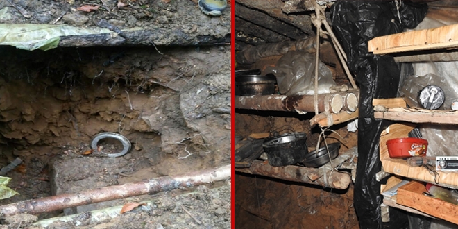 Giresun'da terör örgütüne ait sığınak bulundu