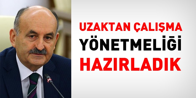 Müezzinoğlu: Uzaktan çalışma yönetmeliği hazırladık