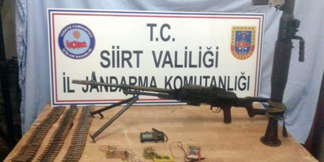 Siirt'te PKK cephaneliği ele geçirildi