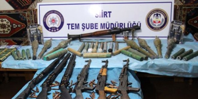 Siirt'te PKK cephaneliği bulundu