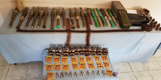 Teröristin gösterdiği yerde PKK'nın cephaneliği bulundu