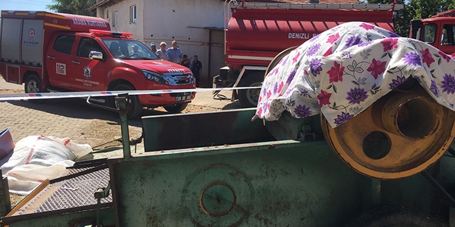 Denizli'de patoza düşen çiftçi öldü
