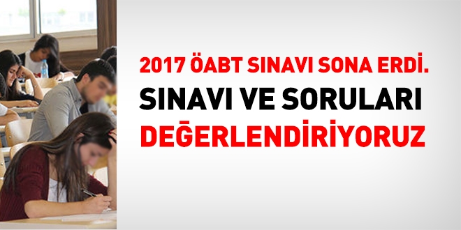 ABT snav tamamland. Sorular deerlendiriyoruz