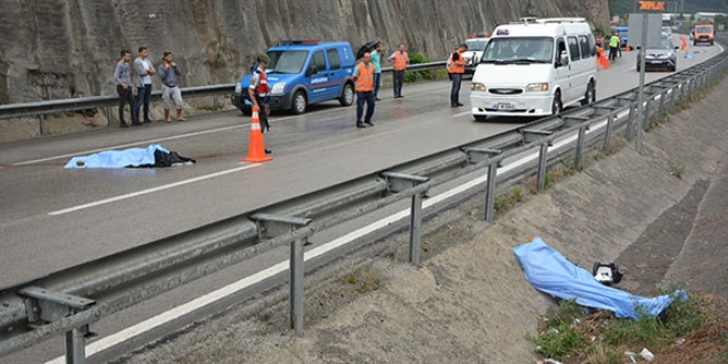 Ordu'da motosiklet kazas: 2 l